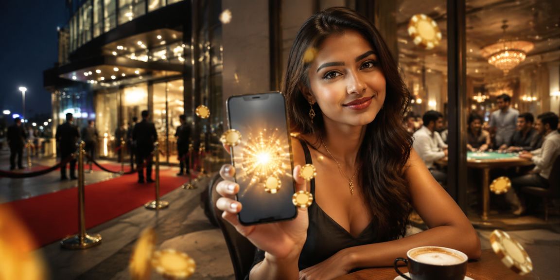 Delhi user browsing mobile casino interface