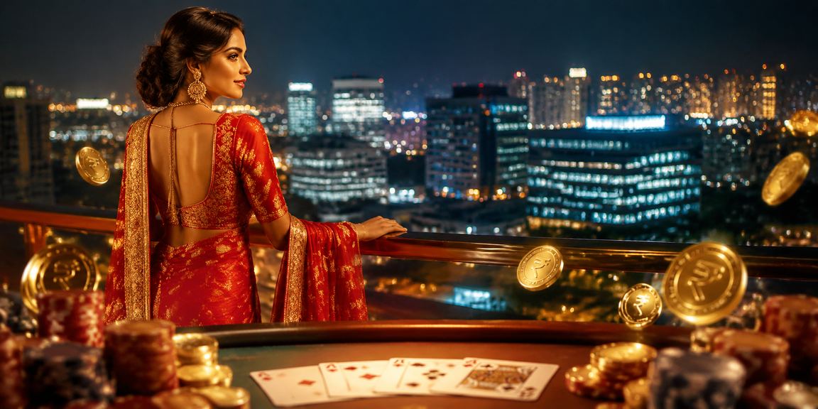 Live casino player enjoying Indian style Rummy