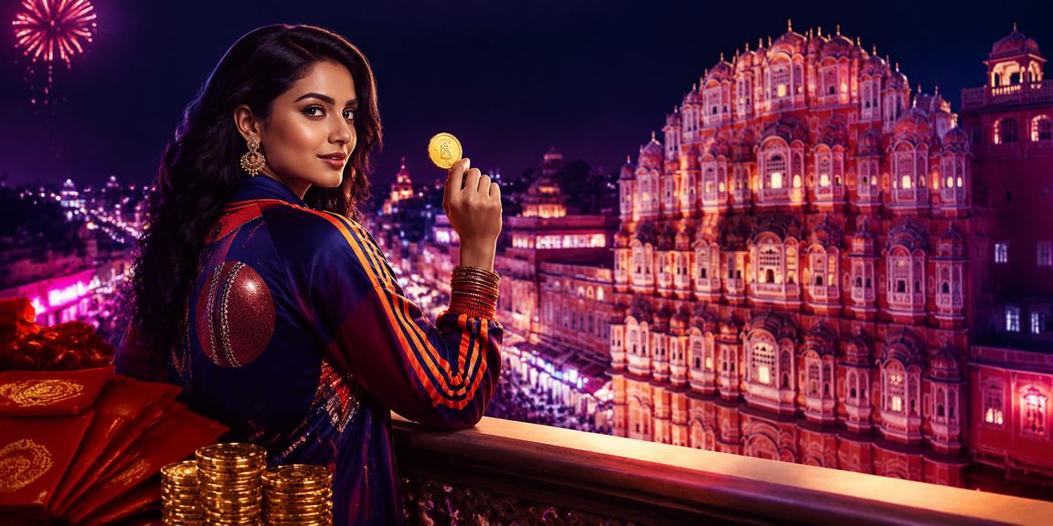 VIP player enjoying cricket betting atmosphere in Jaipur near Hawa Mahal